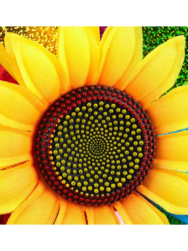 relaxdays Gartendekoration<Windrad Blume in Bunt - (B)37,5x (H)74,5 x (T)14 cm