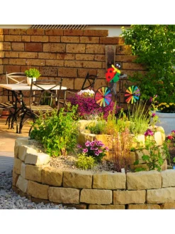 relaxdays Gartendekoration<Windrad Marienkäfer in Bunt