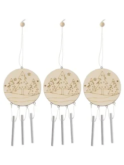 SUNNYSUE Kreativbedarf & Do-It-Yourself<Windspiel "Mit Winterszene" in Natur