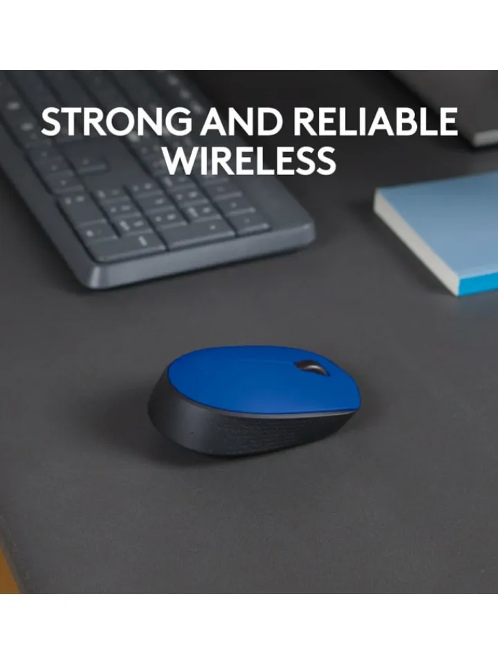 Logitech Tablets, Konsolen & Elektronisches Spielzeug<Wireless M171 Kabellose Maus in Blau - Ideal für Büro und in Blau