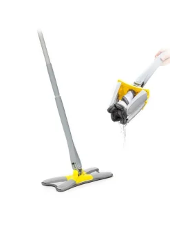 InnovaGoods Putz- & Waschutensilien<Wischmopp in Grau/ Gelb - (B)38 x (H)142 x (T)18 cm