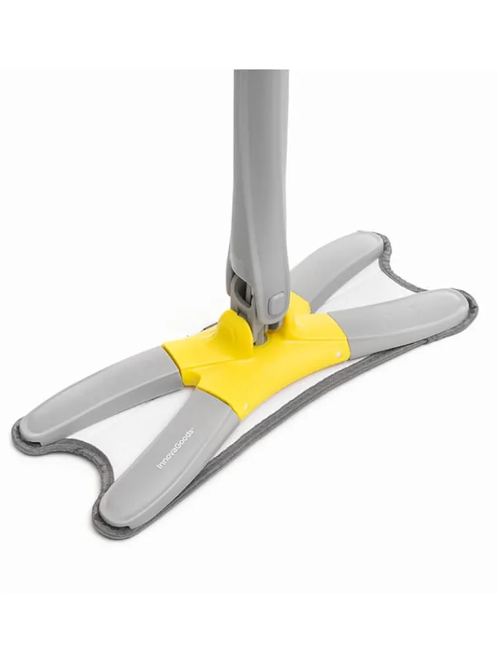 InnovaGoods Putz- & Waschutensilien<Wischmopp in Grau/ Gelb - (B)38 x (H)142 x (T)18 cm
