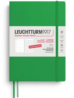 LEUCHTTURM1917 Büro- & Schulbedarf<Wochenkalender & Notizbuch in Grün - A5, DE