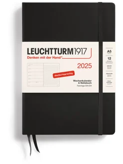 LEUCHTTURM1917 Büro- & Schulbedarf<Wochenkalender & Notizbuch in Schwarz - A5