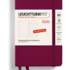 LEUCHTTURM1917 Büro- & Schulbedarf<Wochenkalender & Notizbuch in Bordeaux - A6