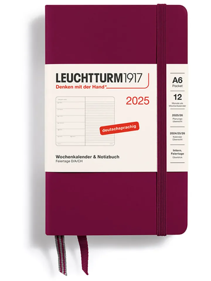 LEUCHTTURM1917 Büro- & Schulbedarf<Wochenkalender & Notizbuch in Bordeaux - A6