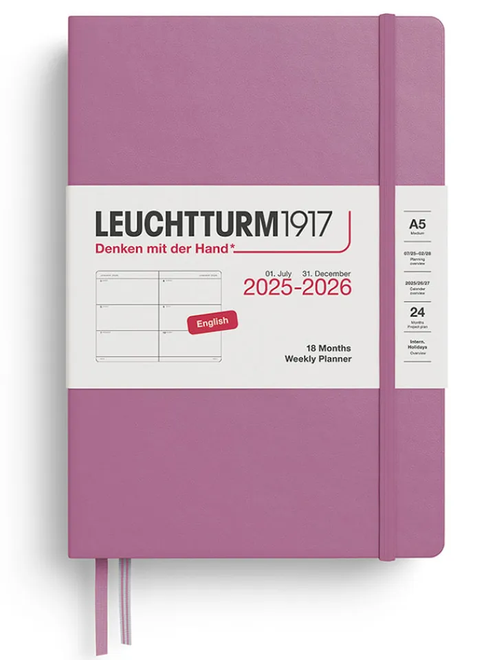 LEUCHTTURM1917 Büro- & Schulbedarf<Wochenkalender & Notizbuch in Flieder - A5, ENG