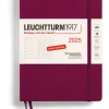 LEUCHTTURM1917 Büro- & Schulbedarf<Wochenkalender & Notizbuch in Bordeaux - A5