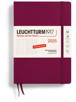 LEUCHTTURM1917 Büro- & Schulbedarf<Wochenkalender & Notizbuch in Bordeaux - A5
