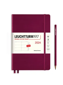 LEUCHTTURM1917 Büro- & Schulbedarf<Wochenkalender in Bordeaux - (B)14,5 x (H)21 cm, ENG