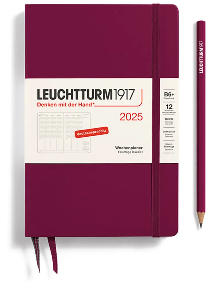 LEUCHTTURM1917 Büro- & Schulbedarf<Wochenplaner in Bordeaux - B6+