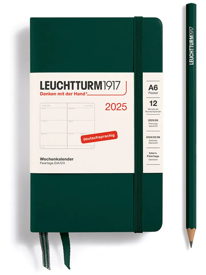 LEUCHTTURM1917 Büro- & Schulbedarf<Wochenplaner in Dunkelgrün - A6