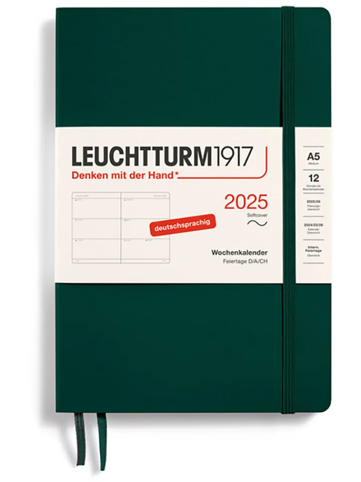 LEUCHTTURM1917 Büro- & Schulbedarf<Wochenplaner in Dunkelgrün - A5