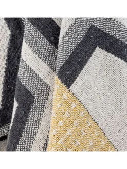 Bloomingville Wohndecken & Plaids<Wohndecke ''Annli'' in Grau/ Dunkelblau - (L)160 x (B)130 cm