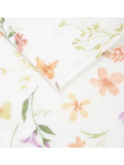 Homla Wohndecken & Plaids<Wohndecke "B2 Blumen Essentials" in Weiß/ Lila/ Orange - (L)200 x (B)150 cm