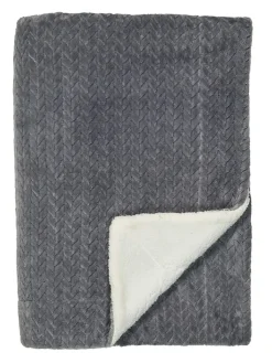 Schiesser Wohndecken & Plaids<Wohndecke "Elsa" in Dunkelgrau