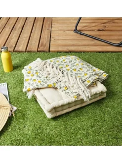 Garden Spirit Wohndecken & Plaids<Wohndecke in Gelb/ Grün - (L)150 x (B)120 cm