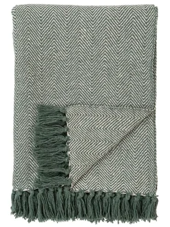 House Nordic Wohndecken & Plaids<Wohndecke in Grün - (L)160 x (B)130 cm