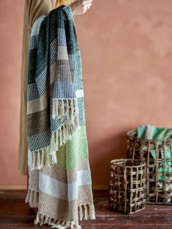 Bloomingville Wohndecken & Plaids<Wohndecke ''Isnel'' in Beige/ Braun - (L)160 x (B)130 cm