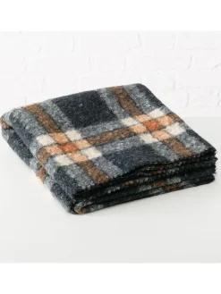 Boltze Wohndecken & Plaids<Wohndecke ''Rombo'' in Grau/ Hellbraun - (L)152 x (B)130 cm