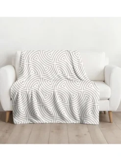 TRAUMHELDEN Wohndecken & Plaids<Wohndecke "Sand Line" in Weiß / Beige