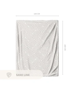 TRAUMHELDEN Wohndecken & Plaids<Wohndecke "Sand Line" in Weiß / Beige