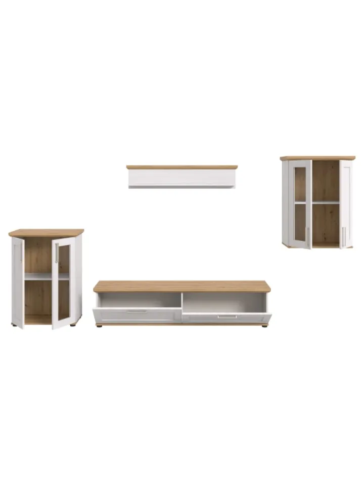 xonox.home Möbel-Sets<Wohnkombination (B/H/T: 336x161x40 cm) in Sibiu Lärche Nachbildung