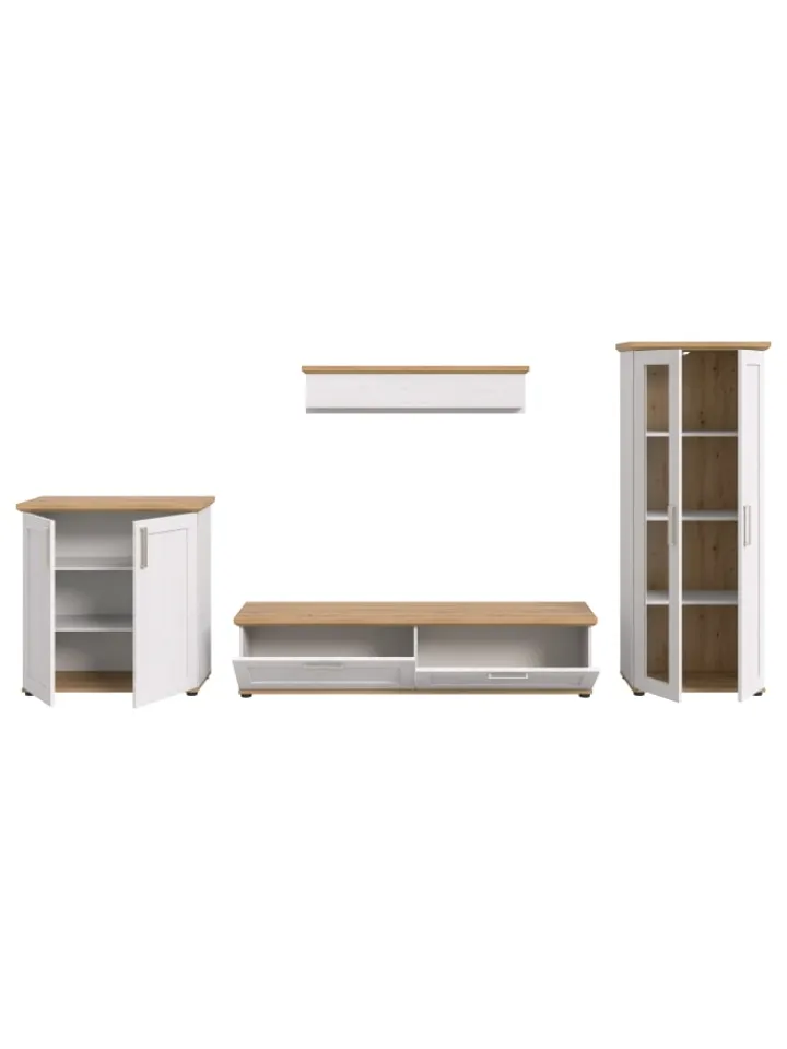 xonox.home Möbel-Sets<Wohnkombination (B/H/T: 336x161x40 cm) in Sibiu Lärche Nachbildung