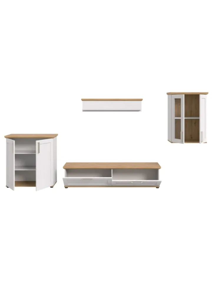 xonox.home Möbel-Sets<Wohnkombination (B/H/T: 336x161x40 cm) in Sibiu Lärche Nachbildung