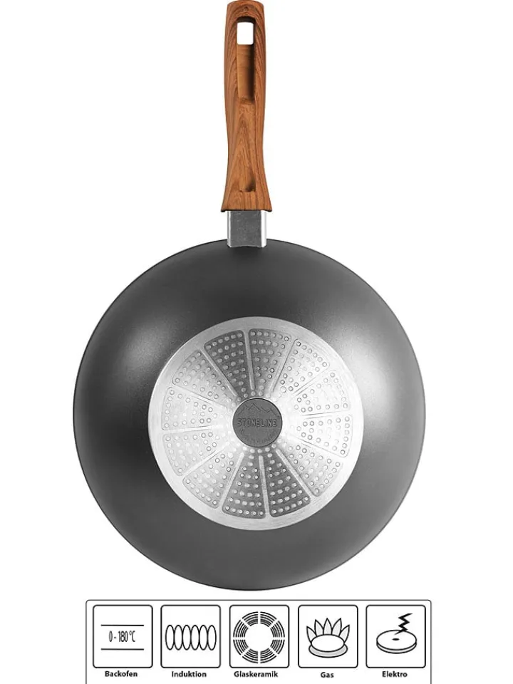 Stoneline Kochgeschirr<Wok ''Back to Nature'' in Grau - Ø 30 cm