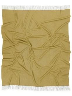 Lanerossi Wohndecken & Plaids<Wolldecke mit Kaschmiranteil in Gelb - (L)180 x (B)130 cm