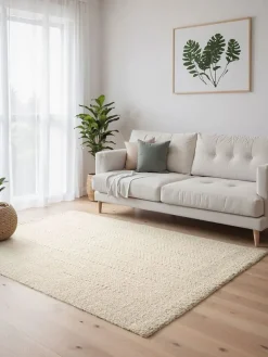 Hanse Home Teppiche & Fußmatten<Woll-Teppich "Majoli" in Creme/ Weiß