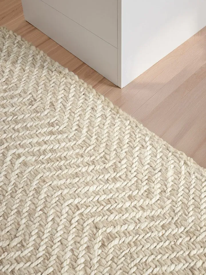 Hanse Home Teppiche & Fußmatten<Woll-Teppich "Majoli" in Creme/ Weiß