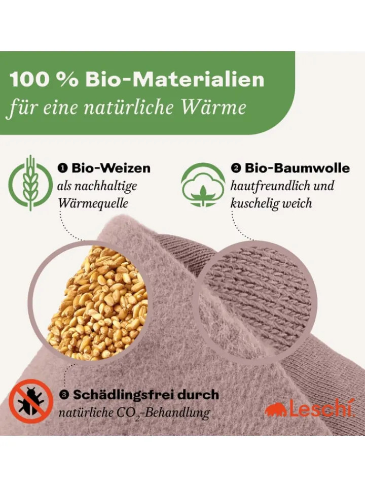 Leschi Wärmflaschen & -Kissen<Wärmekissen 100 % Bio-Baumwolle, Körnerkissen "Hund Winston" in Rosa