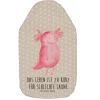 Mr. & Mrs. Panda Wärmflaschen & -Kissen<Wärmekissen Axolotl Glücklich mit Spruch in Grau Pastell