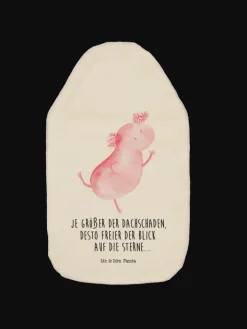 Mr. & Mrs. Panda Wärmflaschen & -Kissen<Wärmekissen Axolotl Tanzen mit Spruch in Weiß