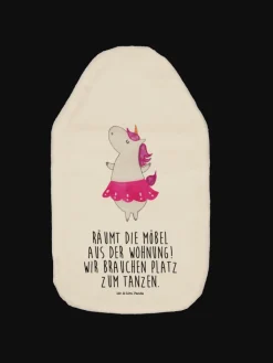 Mr. & Mrs. Panda Wärmflaschen & -Kissen<Wärmekissen Einhorn Ballerina mit Spruch in Weiß