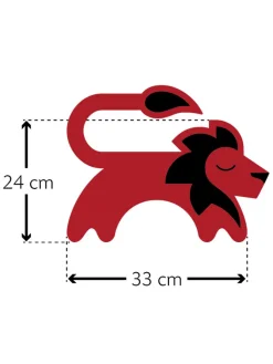 Leschi Wärmflaschen & -Kissen<Wärmekissen für Nacken/Schulter "Löwe Juri" in Rot - (L)36 x (B)24 cm