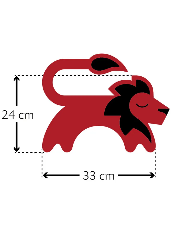Leschi Wärmflaschen & -Kissen<Wärmekissen für Nacken/Schulter "Löwe Juri" in Rot - (L)36 x (B)24 cm