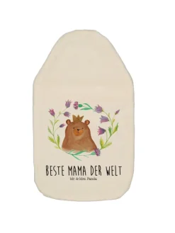 Mr. & Mrs. Panda Wärmflaschen & -Kissen<Wärmflasche Bär Königin mit Spruch in Weiß