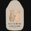 Mr. & Mrs. Panda Wärmflaschen & -Kissen<Wärmflasche Bär und Hase Umarmen mit Spruch in Grau Pastell