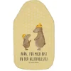 Mr. & Mrs. Panda Wärmflaschen & -Kissen<Wärmflasche Bären mit Hut mit Spruch in Gelb Pastell