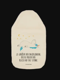 Mr. & Mrs. Panda Wärmflaschen & -Kissen<Wärmflasche Einhorn Sternenhimmel mit Spruch in Weiß