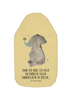 Mr. & Mrs. Panda Wärmflaschen & -Kissen<Wärmflasche Elefant Biene mit Spruch in Gelb Pastell