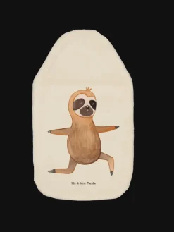 Mr. & Mrs. Panda Wärmflaschen & -Kissen<Wärmflasche Faultier Yoga ohne Spruch in Weiß