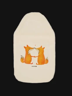 Mr. & Mrs. Panda Wärmflaschen & -Kissen<Wärmflasche Füchse Liebe ohne Spruch in Weiß