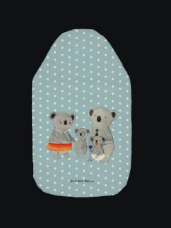 Mr. & Mrs. Panda Wärmflaschen & -Kissen<Wärmflasche Koala Familie ohne Spruch in Blau Pastell
