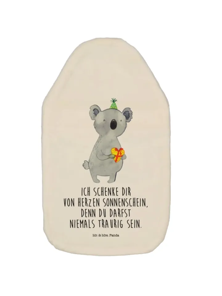 Mr. & Mrs. Panda Wärmflaschen & -Kissen<Wärmflasche Koala Geschenk mit Spruch in Weiß