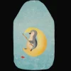 Mr. & Mrs. Panda Wärmflaschen & -Kissen<Wärmflasche Pinguin Mond ohne Spruch in Eisblau