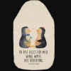 Mr. & Mrs. Panda Wärmflaschen & -Kissen<Wärmflasche Pinguin Pärchen mit Spruch in Weiß